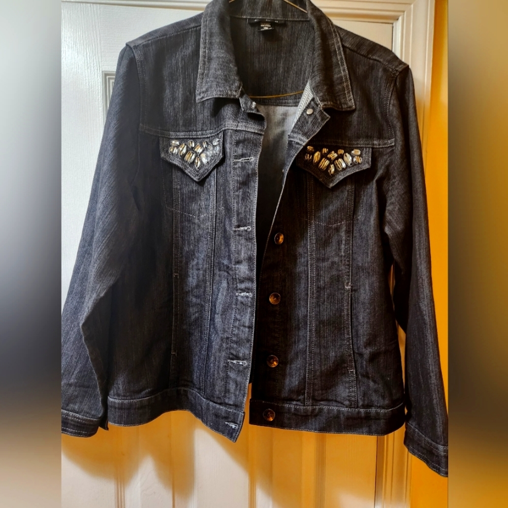 Plus size Ashley Stewart Denim Jacket - Picture 2 of 6